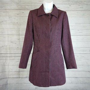 Nicole by Nicole Miller Womens Coat Sz 4 Pink Snap‎ Buttons
